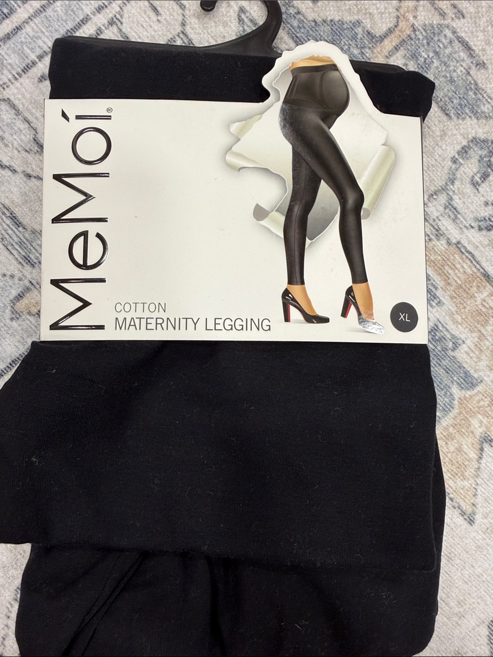 MeMoi Cotton Maternity Legging - Black, XL